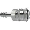 Quick-release coupling, L 58 mm, 35 bar, brass, nickel-plated, for hose, 107290