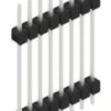 Pin header, 8 pole, pitch 2.54 mm, straight, black, 10056809