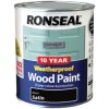 Ronseal 38786 10 Year Weatherproof Wood Paint Black Satin 750ml