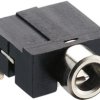 3.5 mm jack panel socket, 3 pole (stereo), solder connection, plastic, KLBR 4