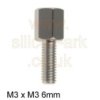 Standoff Brass M3 M/F 6mm (RS221-128) - RS
