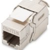 Keystone socket, RJ45, 8 pole, 8P8C, Cat 6, LSA, panel mounting, DN-93612-1