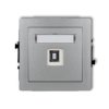DECO Gniazdo USB-AB 2.0 srebrny metalik 7DGUSB-3 KARLIK