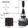 Przełącznik joystick; 4 pozycje; chwilowy; 4xNO