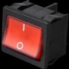 01805.7110-04 Rocker switch, 2-pin, OFF, red, illuminated