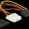 65235 SATA 15pin > SATA 15pin + 4pin Molex, 16,5 cm