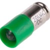 Lampka kontrolna Zielony 28V ac/dc Rowek miniaturowy LED średnica 6mm długość 16mm