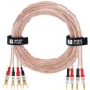 Auda Premium Bass Komplet 2X Kabel Głośnikowy 2X1,5Mm2 Ofc Wtyki Widełkowo...
