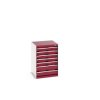 Szafa 7, kolor: Czerwony, materiał: Stal, 900 mm x 650mm x 650 mm, Bott