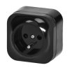 Gniazdo 230V z uziemieniem czarne natynkowe - seria TODO