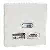 NOWA UNICA Gniazdo USB A+C 18W białe NU301818 SCHNEIDER ELECTRIC