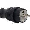 Wtyczka elektryczna do gniazdka gumowa czarna 16A 230V