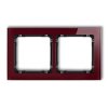 DECO Ramka podwójna - efekt szkła (ramka: bordowa spód: czarny) bordowy 14-12-DRS-2