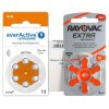 60 x baterie do aparatów słuchowych Rayovac Extra Advanced 13 + 6 x everActive ULTRASONIC 13