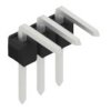 Pin header, 3 pole, pitch 2.54 mm, angled, black, 10056071