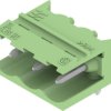 Pin header, 3 pole, pitch 5.08 mm, angled, green, 1401630000