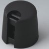 Rotary knob, 6 mm, plastic, black, Ø 16 mm, H 16 mm, A1016649