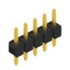 Pin header, 5 pole, pitch 2.54 mm, straight, black, SL 11 097 5 G
