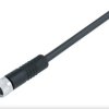 Sensor actuator cable, M8-cable socket, straight to open end, 6 pole, 5 m, PUR, black, 1.5 A, 79 3464 55 06