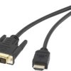 Kabel DVI Renkforce RF-4212216, DVI 18+1pin do HDMI-A, 1.80 m