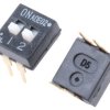 Przełącznik DIP 2-pozycyjny SPST THT 100 mA przy 24 V DC -30 → +85°C