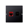 SIMON BASIC Gniazdo komputerowe RJ45 kat.5e + gniazdo telefoniczne RJ12 (moduł) grafit matowy BM5T.02/28 KONTAKT SIMON
