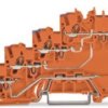 4-wire initiator supply terminal, spring-clamp connection, 0.14-1.5 mm², 13.5 A, 4 kV, orange, 2020-5477