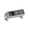 Bachmann Desk2 1X Gniazdo Z Uziemieniem 1X Ładowarka Usb Inox