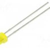 LED, THT, Ø 3 mm, yellow, 589 nm, 0.01 to 0.012 cd, 40°, 304YD2E-1B