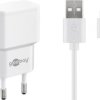 Zestaw do ładowania 2xUSB- Micro USB 2,4 A Goobay biały