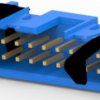 Pin header, 16 pole, pitch 2.54 mm, straight, blue, 2-1761606-6