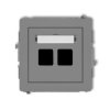 DECO Gniazdo multimedialne podwójne bez modułu (standard Keystone) szary mat 27DGM-2P KARLIK