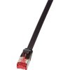 LogiLink CF2033S SlimLine Cat.6 Patch Cable U/FTP 1m Blk Gold-Plated Connectors