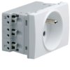 systo Gniazdo przelotowe z uziemieniem 2P+Z 16A/250V samozaciski 3M białe WS121 HAGER