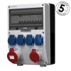 Rozdzielnica budowlana zabezpieczenia Siemens pTD-S/FI 32A 16A 4x230V gniazda Mennekes Schuko Doktorvolt DV-4869-D
