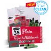 Show-me A4 Plain Drywipe Boards - Classpack of 35 sets