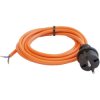 Power cord, Europe, plug type E + F, straight on open end, H07BQ-F3G1.5 mm², orange, 5 m, 70908