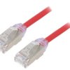STP28X0.5MRD Patch cord F/UTP,TX6A-28™ 6a drut Cu LSZH czerwony 0,5m