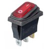 Przełacznik klawisz hermetyczny podśw. czerwony KCD1R-12VDC 16A