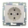 VALENA Gniazdo pojedyncze z uziemieniem schuko z przesłoną krem 774321 LEGRAND