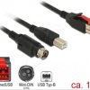85487 PoweredUSB cable male 24V > USB B + Mini-DIN 3 Pin, 1 m