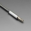 Adafruit 3.5mm Stereo Male/Male Cables - Black Metal - 1 meter long