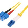 Fp0ls03 Patch Cord Światłowodowy Os2 Lc/Upc,Sc/Upc 3M Lszh Żółty