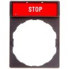 Szyld opisowy 30x40mm z etykietą 8x27mm STOP ZBY2304