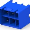 Socket header, 6 pole, pitch 5 mm, straight, blue, 2-1376387-3