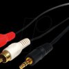 MU3MMRCA Audio cable, 3.5-mm jack to 2x RCA, 90 cm