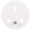 CELIANE Plakietka gniazda 2P+Z pojedynczego angielskiego biała 068133