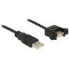 Delock 85106 USB cable USB 2.0 USB-A plug, USB-A socket 1.00 m Black