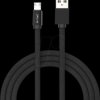 8494 Sync & charging, USB A -> micro, 1,0m, cotton, black