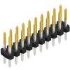 Pin header, 20 pole, pitch 2 mm, straight, black, 10062493